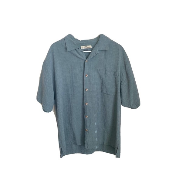 Tommy Bahama Other - Tommy Bahama Mens Large Green Button Down Shirt Relax 100% Silk Pre-owned